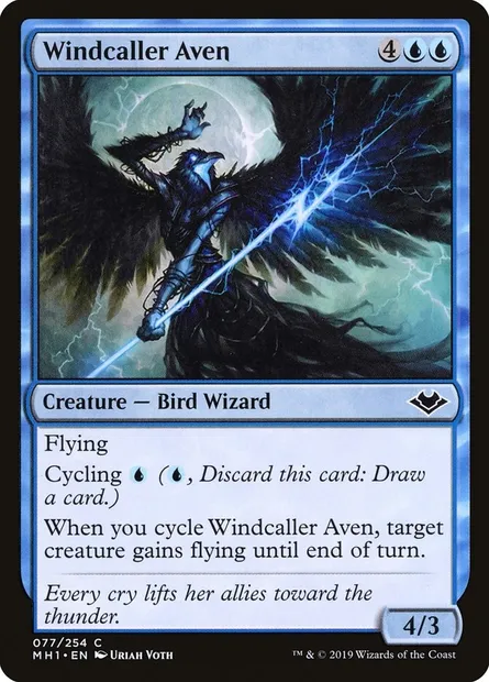 Windcaller Aven, Magic card MH1 77 — Modern Horizons set