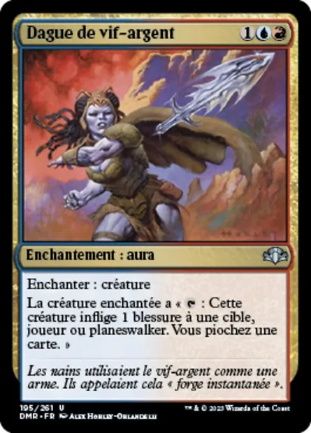 Dague de vif-argent, carte Magic DMR 195 — extension Dominaria Remastered