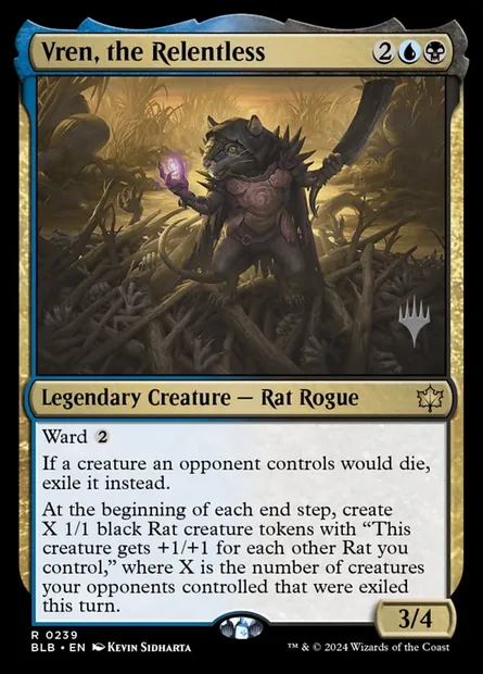 Vren, the Relentless, Magic card PBLB 239p — Bloomburrow Promos set