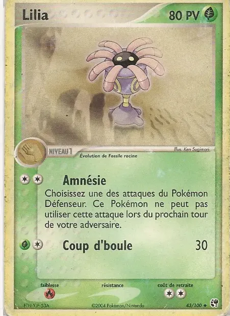 Lilia, carte Pokémon SS 43 — extension EX Tempête de sable