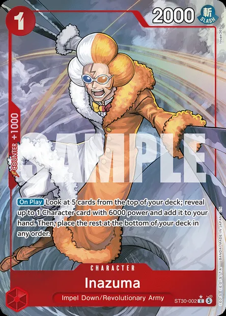 Inazuma, One Piece card ST30-002 — Luffy & Ace set