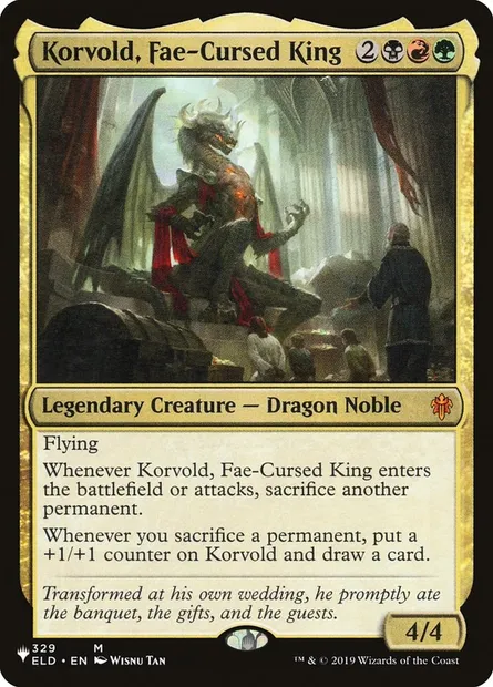 Korvold, Fae-Cursed King, Magic card PLST ELD-329 — The List set