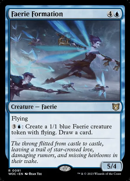 Faeries en formation, carte Magic WOC 91 — extension Wilds of Eldraine Commander