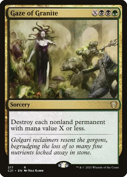 Gaze of Granite, Magic card C21 217 — Commander 2021 set