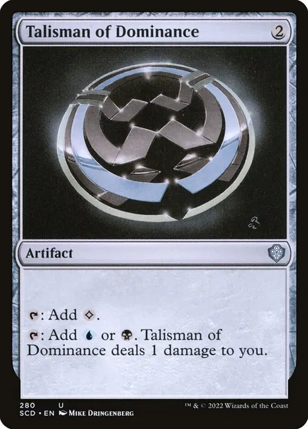 Talisman de dominance, carte Magic SCD 280 — extension Starter Commander Decks