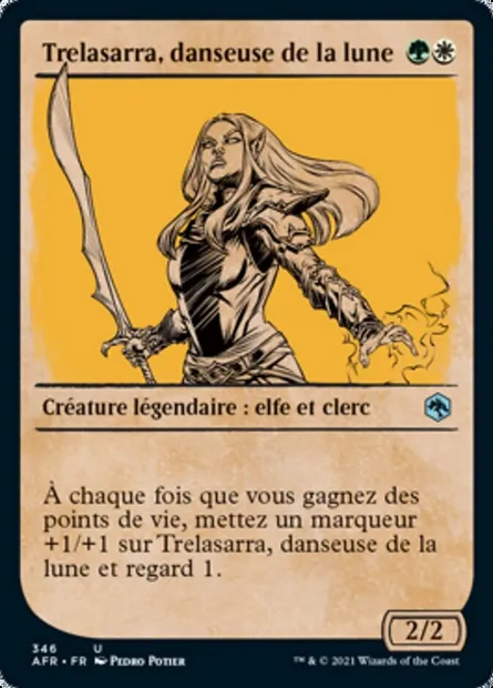 Trelasarra, Moon Dancer, carte Magic AFR 346 — extension Forgotten Realms: Aventures dans les Royaumes Oubliés