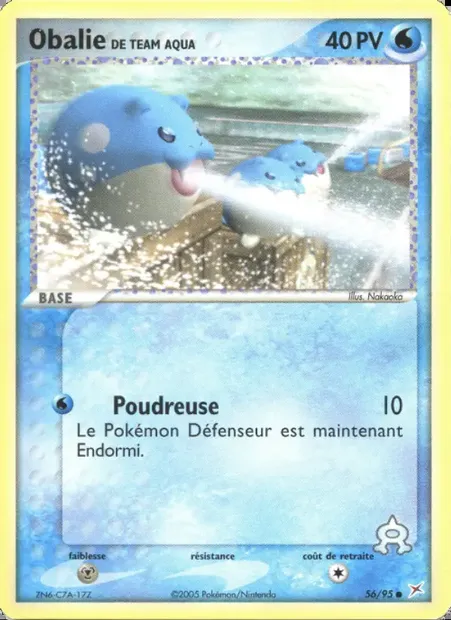 Obalie de Team Aqua, carte Pokémon MA 56 — extension EX Team Magma vs Team Aqua