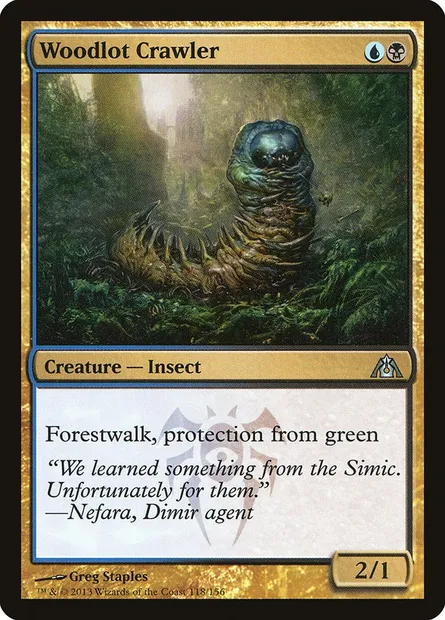Woodlot Crawler, Magic card DGM 118 — Dragon's Maze set