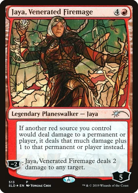 Jaya, mage du feu vénérée, carte Magic SLD 513 — extension Secret Lair Drop