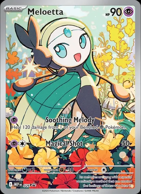 Meloetta, carte Pokémon MEP 026 — extension MEP Black Star Promos