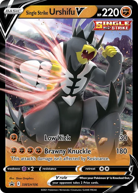 Single Strike Urshifu V, Pokémon card SWSH 106 — SWSH Black Star Promos set