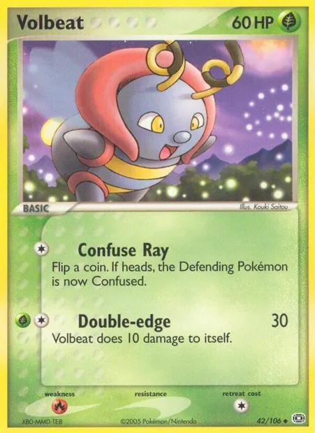 Volbeat, Pokémon card EM 42 — Emerald set