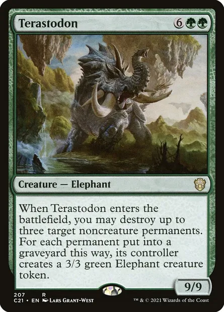 Terastodon, Magic card C21 207 — Commander 2021 set