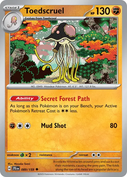 Toedscruel, Pokémon card JTG 089 — Journey Together set