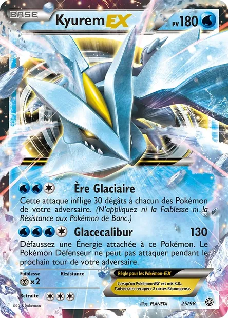 Kyurem EX, carte Pokémon AOR 25 — extension Origines Antiques