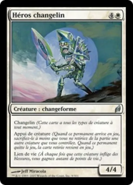 Héros changelin, carte Magic LRW 9 — extension Lorwyn