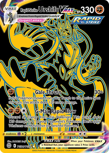 Rapid Strike Urshifu VMAX, Pokémon card BRS TG30 — Brilliant Stars set