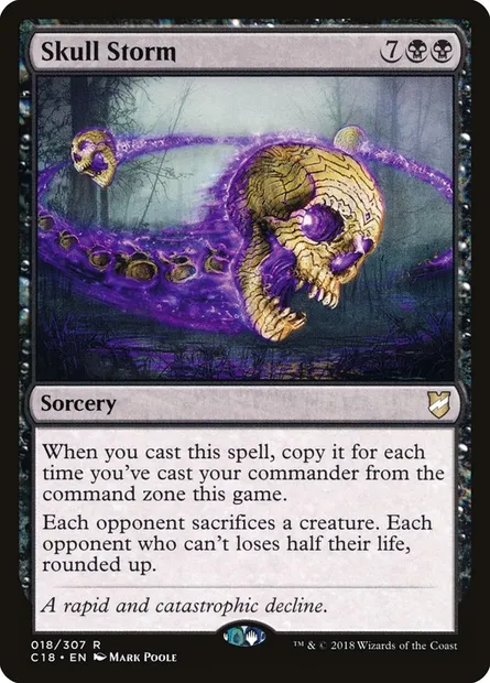Skull Storm, Magic card C18 18 — Commander 2018 set