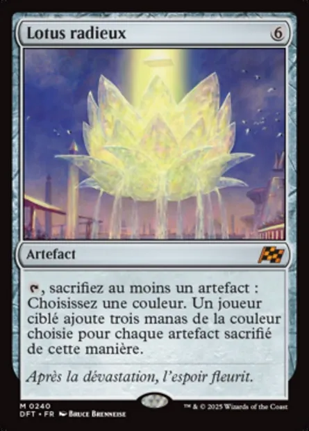 Lotus radieux, carte Magic DFT 240 — extension Aetherdrift