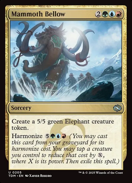 Mammoth Bellow, Magic card TDM 205 — Tarkir: Dragonstorm set