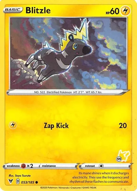 Blitzle, Pokémon card BA22 054-55 — Battle Academy 2022 set