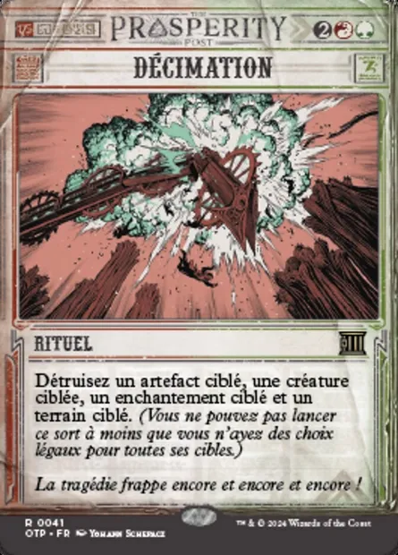 Décimation, carte Magic OTP 41 — extension Breaking News
