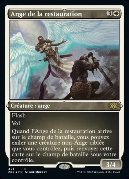 Ange de la restauration, carte Magic 2X2 421 — extension Double Masters 2022