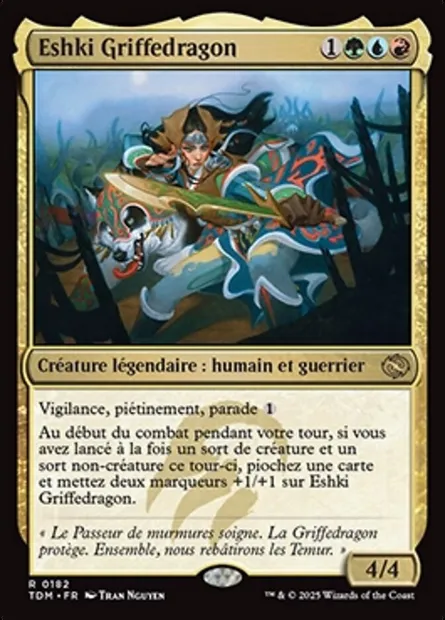 Eshki Griffedragon, carte Magic TDM 182 — extension Tarkir: Dragonstorm