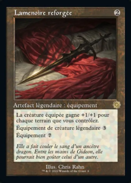 Lamenoire reforgée, carte Magic BRR 6 — extension The Brothers' War Retro Artifacts