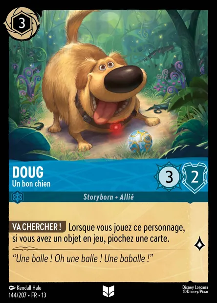 Doug - Un bon chien, carte Disney Lorcana CH13-144 — extension Invasion Epineuse!