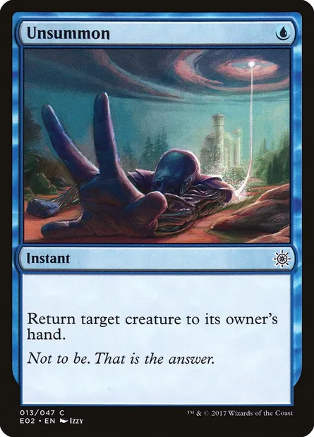 Unsummon, Magic card E02 13 — Explorers of Ixalan set