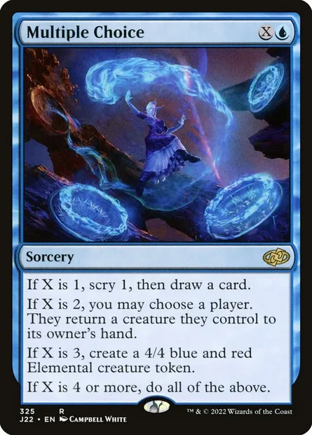 Multiple Choice, Magic card J22 325 — Jumpstart 2022 set