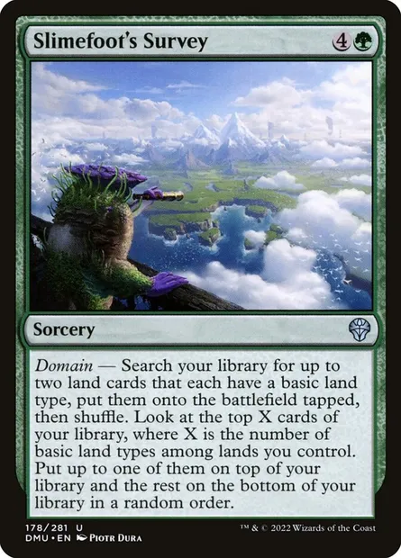 Slimefoot's Survey, Magic card DMU 178 — Dominaria United set