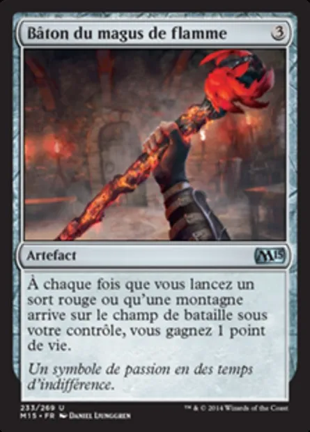 Bâton du magus de flamme, carte Magic M15 233 — extension Magic 2015