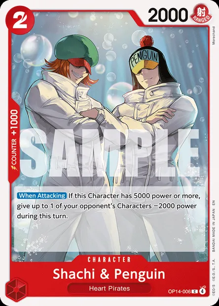 Shachi & Penguin, One Piece card OP14-006 — THE AZURE SEA’S SEVEN set