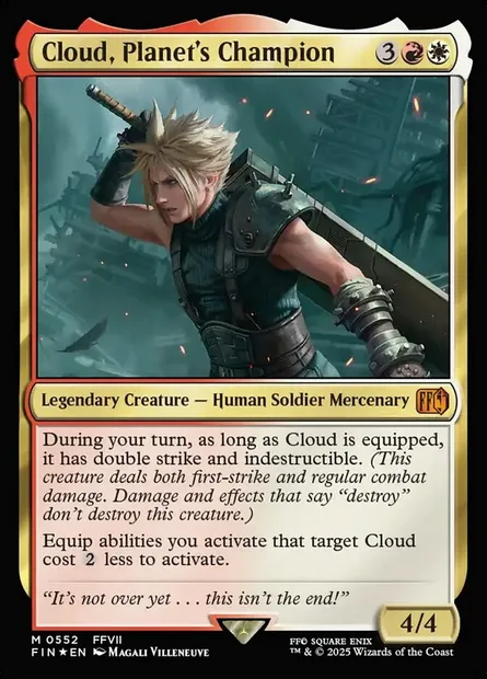 Cloud, Planet's Champion, Magic card FIN 552 — Final Fantasy set
