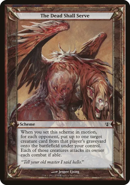 The Dead Shall Serve, carte Magic OARC 7★ — extension Archenemy Schemes
