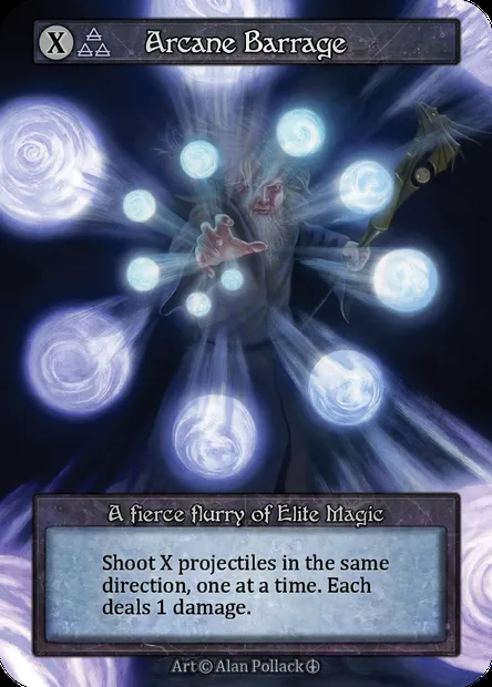 Arcane Barrage, carte Sorcery ATH 120 — extension Arthurian Legends