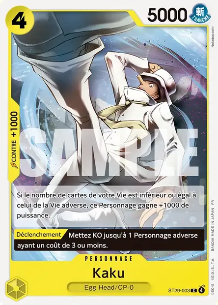 Kaku, carte One Piece ST29-003 — extension EGG HEAD