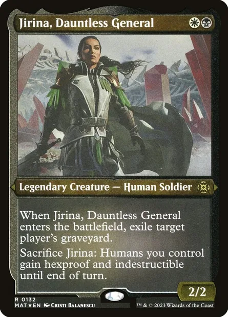 Jirina, Dauntless General, Magic card MAT 132 — March of the Machine: The Aftermath set