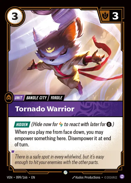 Tornado Warrior, carte Riftbound VEN 099 — extension Vendetta
