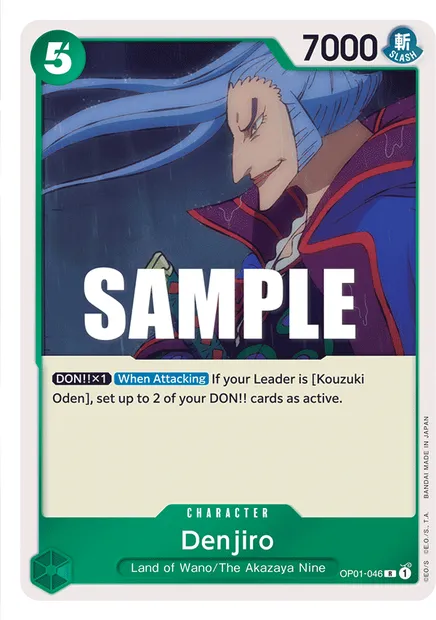 Denjiro, One Piece card OP01-046 — ROMANCE DAWN set