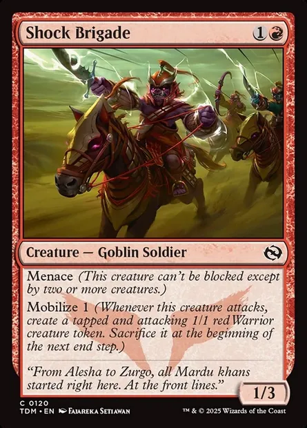 Shock Brigade, Magic card TDM 120 — Tarkir: Dragonstorm set
