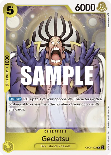 Gedatsu, carte One Piece OP05-102 — extension AWAKENING OF THE NEW ERA