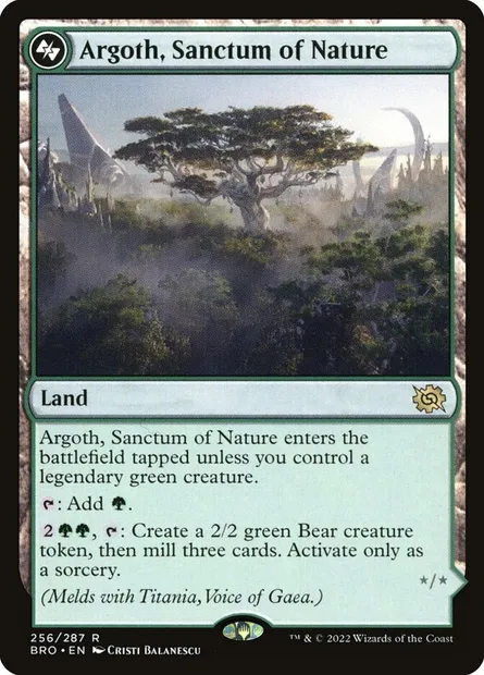 Argoth, Sanctum of Nature, carte Magic BRO 256 — extension La Guerre Fratricide