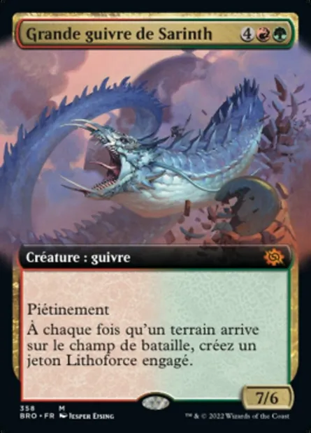 Grande guivre de Sarinth, carte Magic BRO 358 — extension La Guerre Fratricide