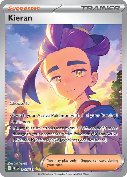 Kieran, Pokémon card PRE 174 — Prismatic Evolutions set