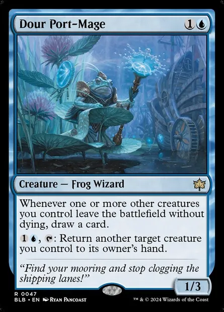 Dour Port-Mage, Magic card BLB 47 — Bloomburrow set