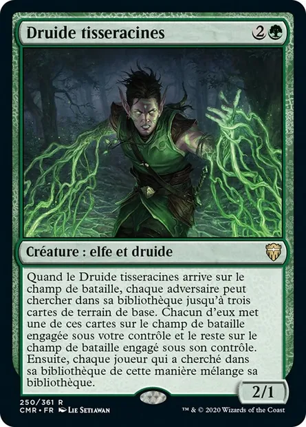Druide tisseracines, carte Magic CMR 250 — extension Commander Legends