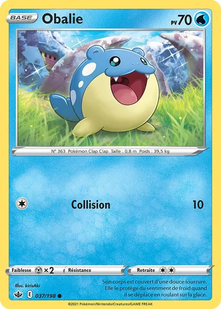 Obalie, carte Pokémon CRE 37 — extension Règne de Glace
